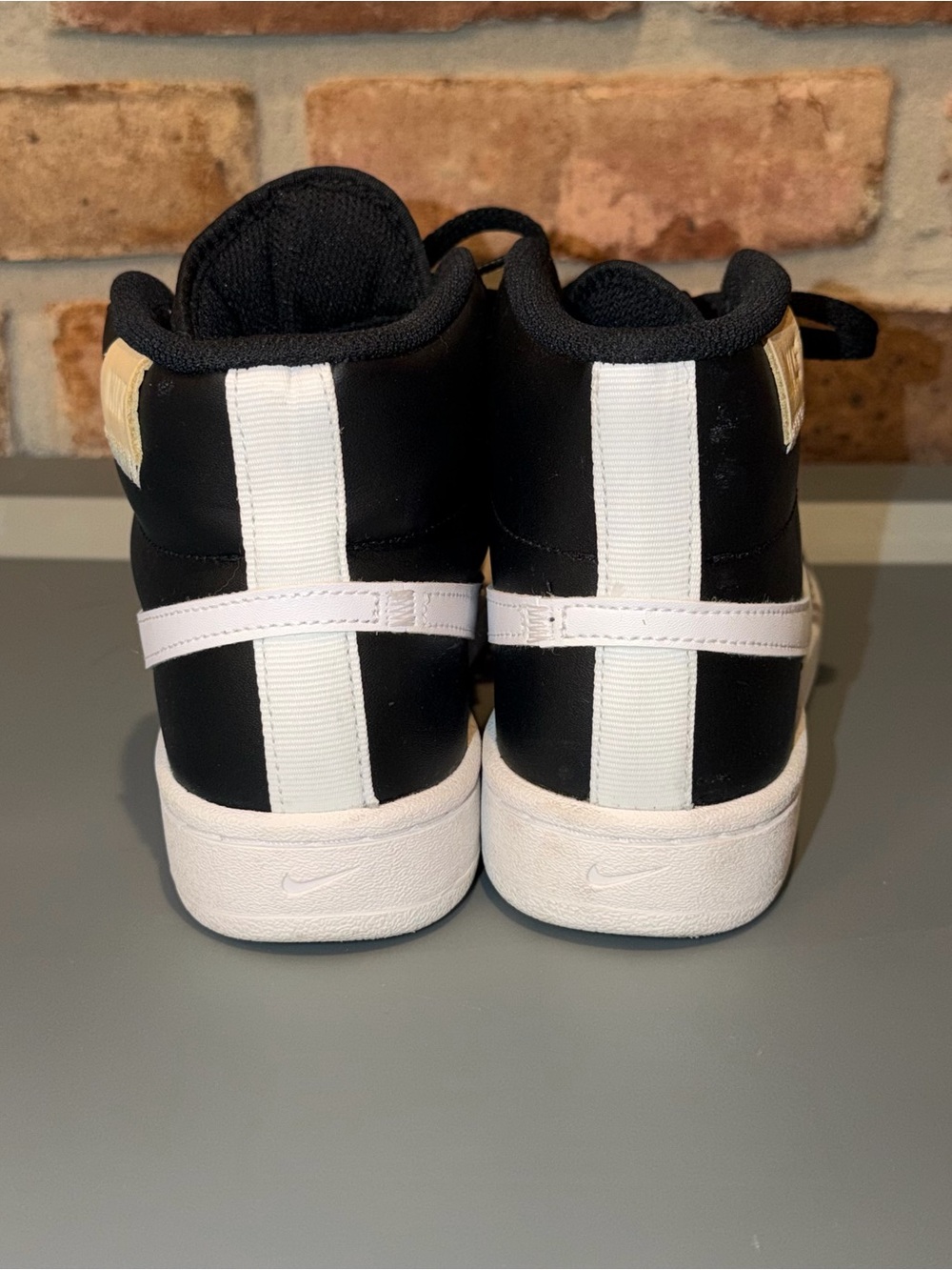 Nike Court Royale Mid Black & White High Top Sneakers - Picture 5 of 6